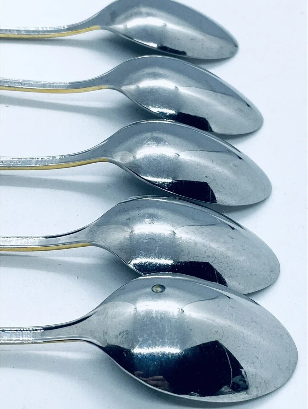 (5) Oxford Hall Stainless Japan Golden Coppelia Teaspoon Lot ~ 6.25”